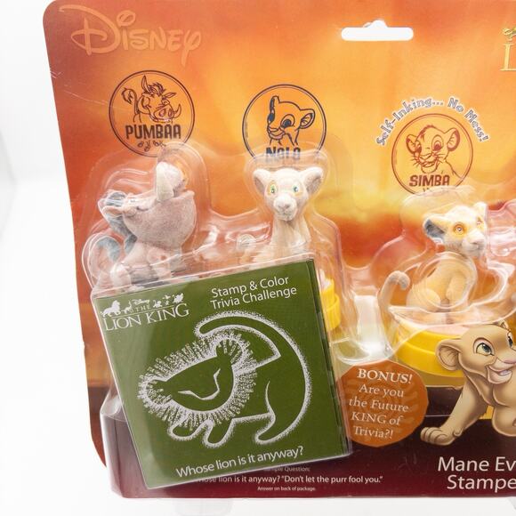 NEW Vintage 2003 Disney The Lion King Mane Event Ink Stampers Stamp Activity Set - Picture 4 of 6